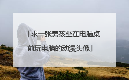 求一张男孩坐在电脑桌前玩电脑的动漫头像