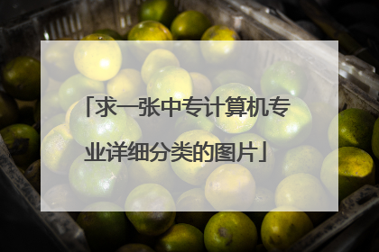 求一张中专计算机专业详细分类的图片