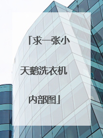 求一张小天鹅洗衣机内部图