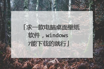 求一款电脑桌面壁纸软件,windows7能下载的就行