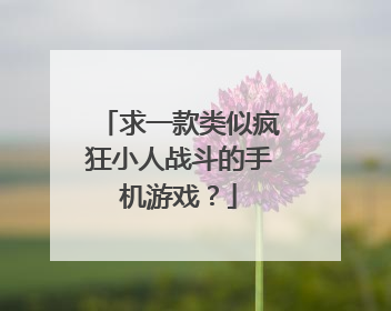 求一款类似疯狂小人战斗的手机游戏?