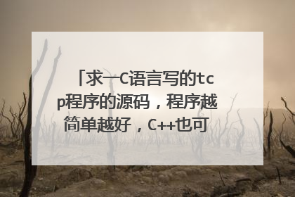求一C语言写的tcp程序的源码,程序越简单越好,C++也可以,最好带注释