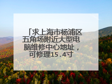 求上海市杨浦区五角场附近大型电脑维修中心地址，可修理15.4寸屏轴断裂的？或者附近戴尔专业维修点也成。