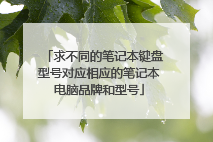 求不同的笔记本键盘型号对应相应的笔记本电脑品牌和型号