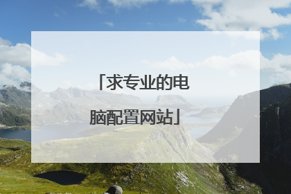求专业的电脑配置网站