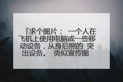 求个图片: 一个人在飞机上使用电脑或一些移动设备,从身后照的 突出设备。 类似宣传图 或者视频截图也行