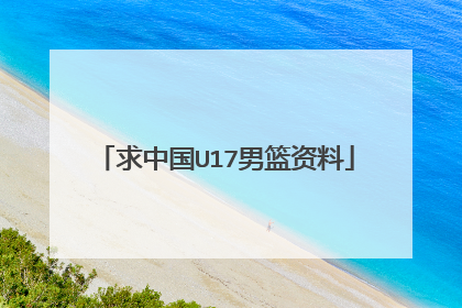 求中国U17男篮资料