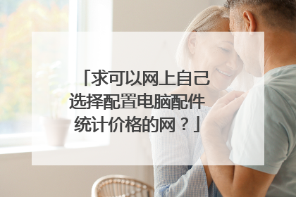 求可以网上自己选择配置电脑配件统计价格的网？