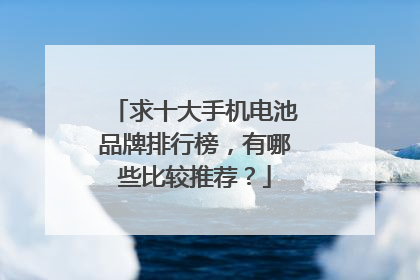 求十大手机电池品牌排行榜,有哪些比较推荐?