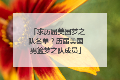 求历届美国梦之队名单？历届美国男篮梦之队成员