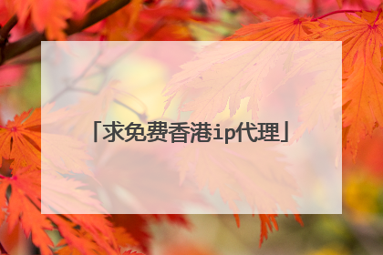 求免费香港ip代理