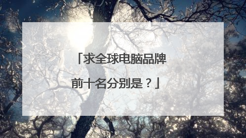 求全球电脑品牌前十名分别是?