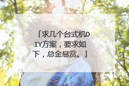 求几个台式机DIY方案,要求如下,总金悬赏。