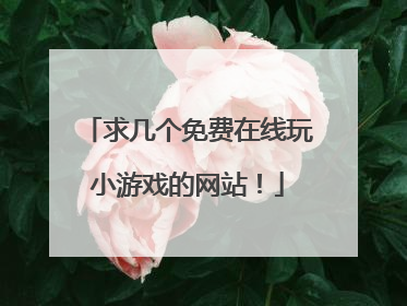 求几个免费在线玩小游戏的网站!