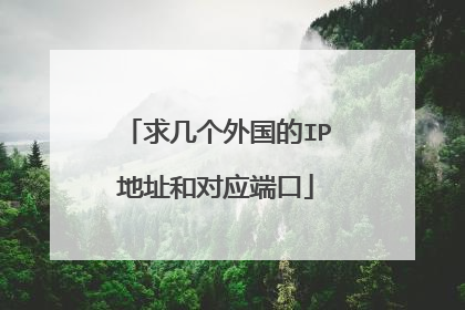 求几个外国的IP地址和对应端口