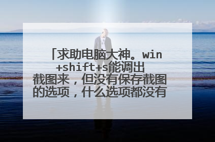 求助电脑大神。win+shift+s能调出截图来,但没有保存截图的选项,什么选项都没有?截图保存在