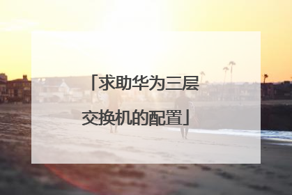 求助华为三层交换机的配置