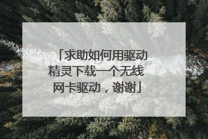 求助如何用驱动精灵下载一个无线网卡驱动,谢谢