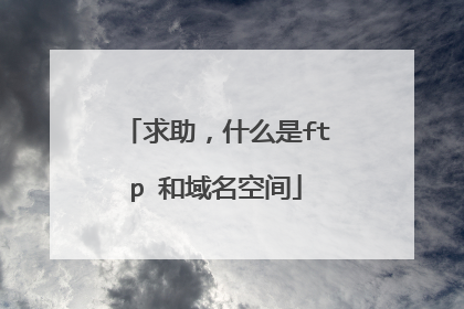 求助,什么是ftp 和域名空间