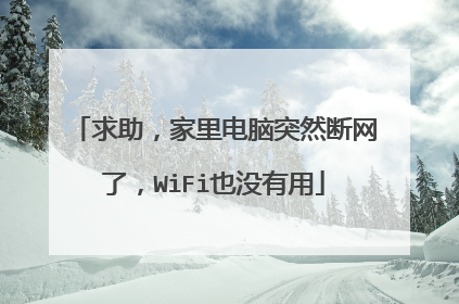 求助，家里电脑突然断网了，WiFi也没有用
