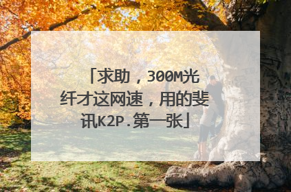 求助,300M光纤才这网速,用的斐讯K2P.第一张