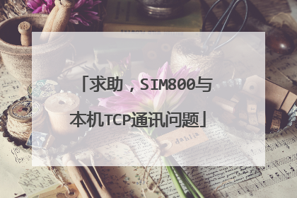 求助,SIM800与本机TCP通讯问题