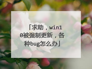 求助，win10被强制更新，各种bug怎么办