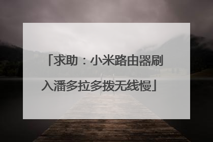 求助：小米路由器刷入潘多拉多拨无线慢