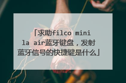 求助filco minila air蓝牙键盘，发射蓝牙信号的快捷键是什么