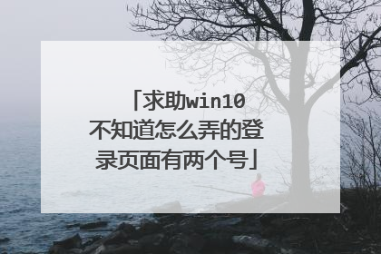 求助win10不知道怎么弄的登录页面有两个号
