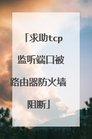 求助tcp 监听端口被路由器防火墙阻断