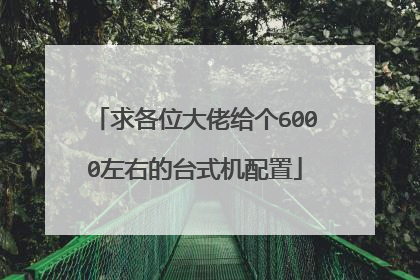 求各位大佬给个6000左右的台式机配置