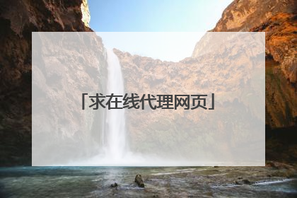 求在线代理网页