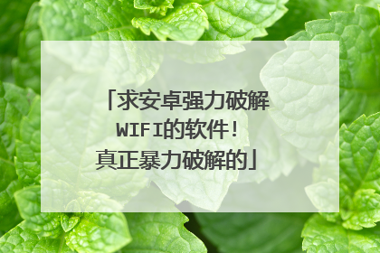 求安卓强力破解WIFI的软件!真正暴力破解的