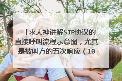 求大神讲解SIP协议的直接呼叫流程示意图，尤其是被叫方的五次响应（100,180,182...）分别代表什么？