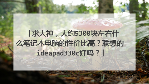 求大神,大约5300块左右什么笔记本电脑的性价比高?联想的ideapad330c好吗?