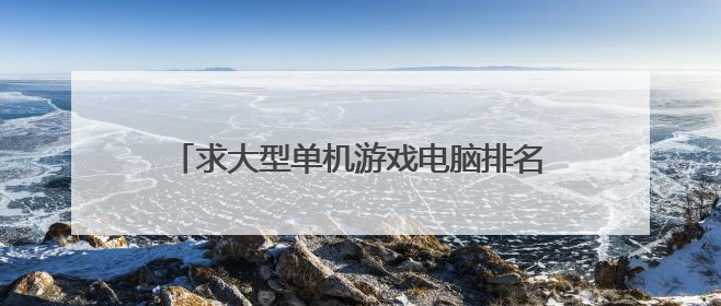 求大型单机游戏电脑排名,有哪些比较靠前的?