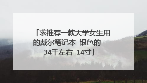求推荐一款大学女生用的戴尔笔记本 银色的 34千左右 14寸