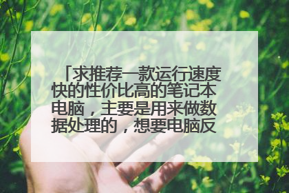 求推荐一款运行速度快的性价比高的笔记本电脑，主要是用来做数据处理的，想要电脑反应快点。。。