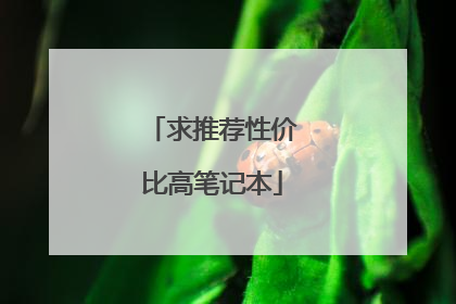 求推荐性价比高笔记本