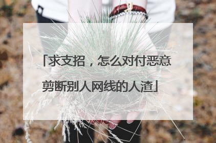 求支招，怎么对付恶意剪断别人网线的人渣