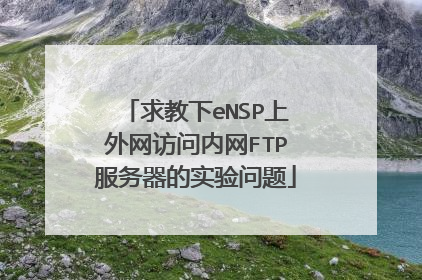 求教下eNSP上外网访问内网FTP服务器的实验问题