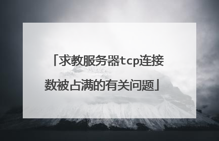 求教服务器tcp连接数被占满的有关问题