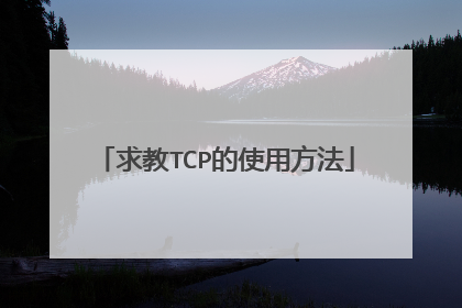求教TCP的使用方法