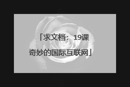 求文档: 19课奇妙的国际互联网