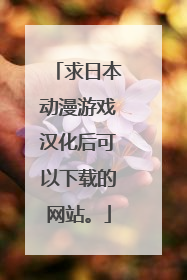 求日本动漫游戏汉化后可以下载的网站。