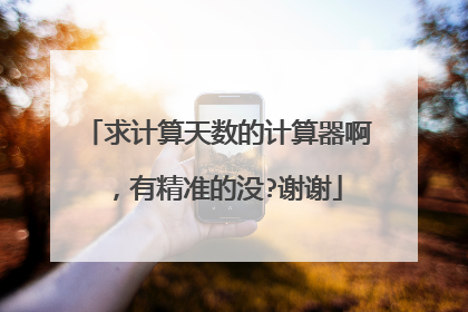 求计算天数的计算器啊,有精准的没?谢谢