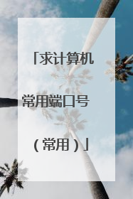求计算机常用端口号(常用)
