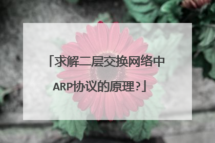 求解二层交换网络中ARP协议的原理?
