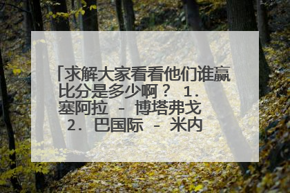 求解大家看看他们谁赢比分是多少啊？ 1. 塞阿拉 - 博塔弗戈 2. 巴国际 - 米内罗 3. 奥瓦 - 桑托斯 4. 圣保